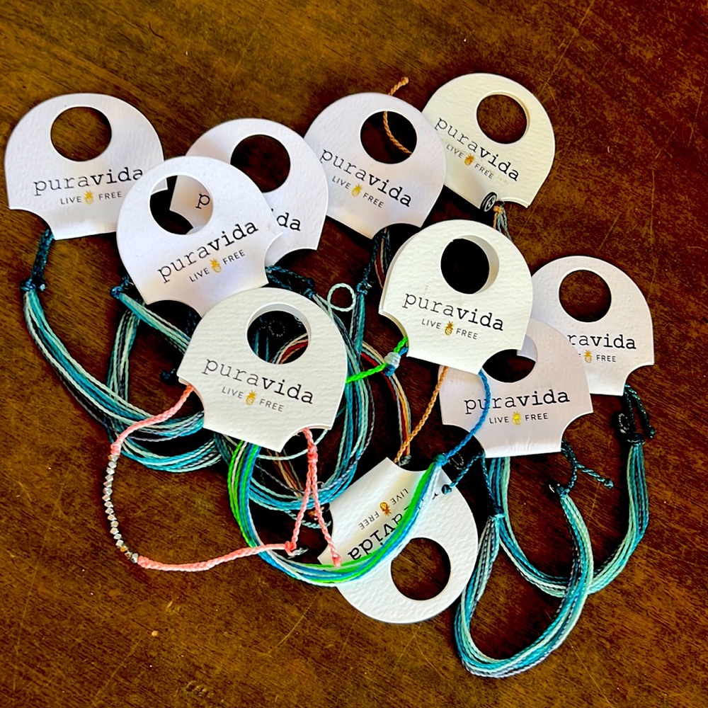 Lot of 10 Puravida bracelets
